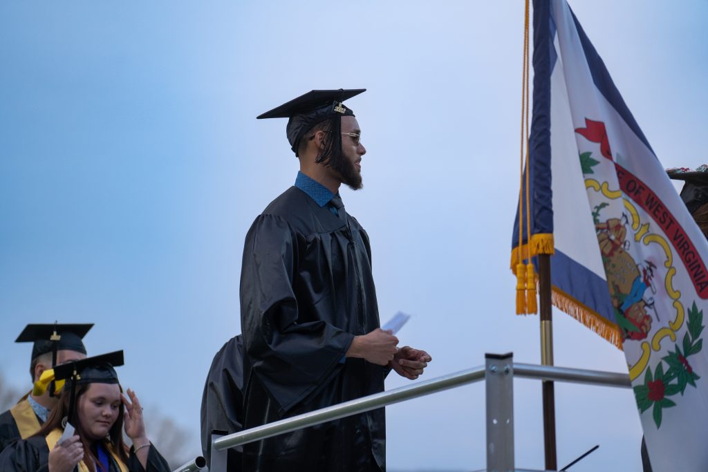 Bluefield State student at graduation